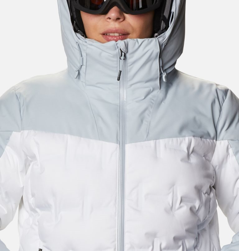 Women's Columbia Wild Card Down Jackets Grey / White | Plus Size CA-QL041